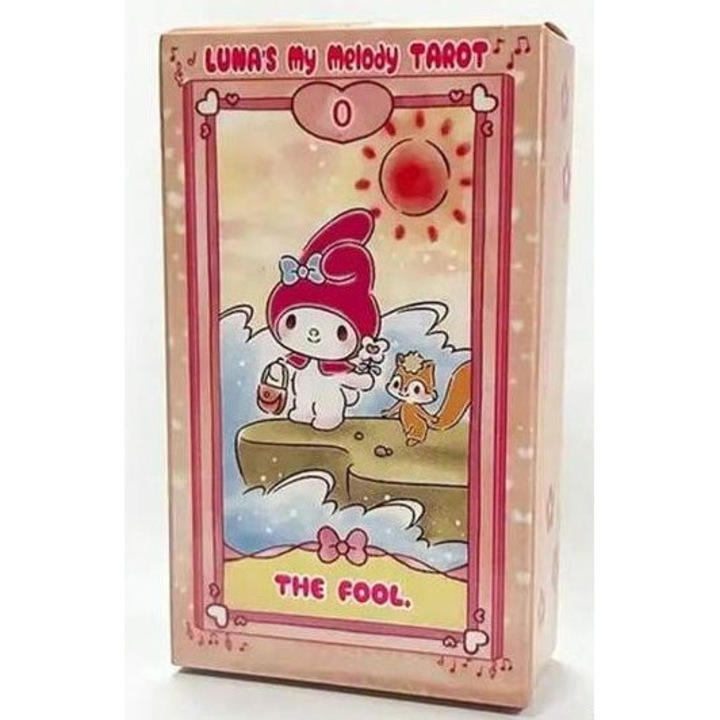 Pachet carti midi, Luna’s My Melody Tarot, Sanrio, Luna Factory, 2024, 10.5 x 6.3 cm