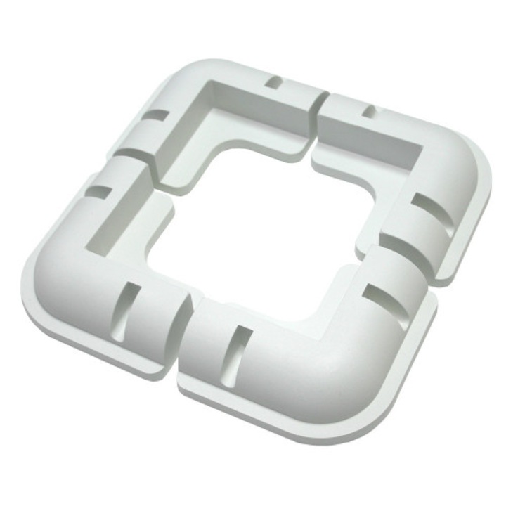 Set 4 suporturi coltare pentru panouri solare, alb