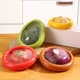 Set 4 Recipiente pentru Pastrarea Proaspata a Legumelor, Leski, Cutii Portabile Sigilate Anti-oxidare, 4 Forme Diferite pentru Legume sau Fructe, Culori diferite