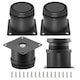 Set 4 Picior mobila, BYONDSELF®, 5-6,4 cm, reglabil, cu suruburi, Otel inoxidabil, Negru