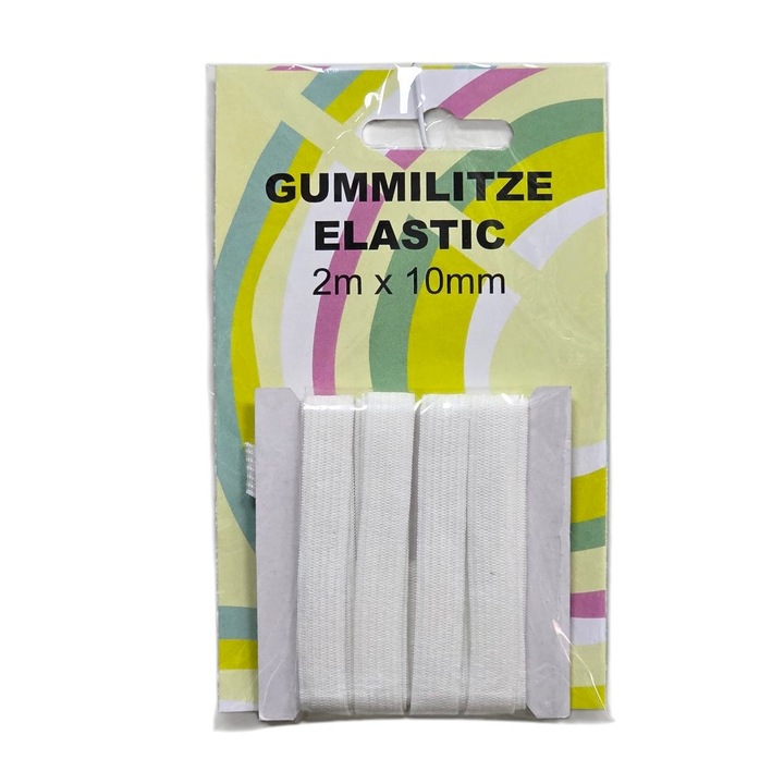 Elastic, alb, 10 mm., 2 metri