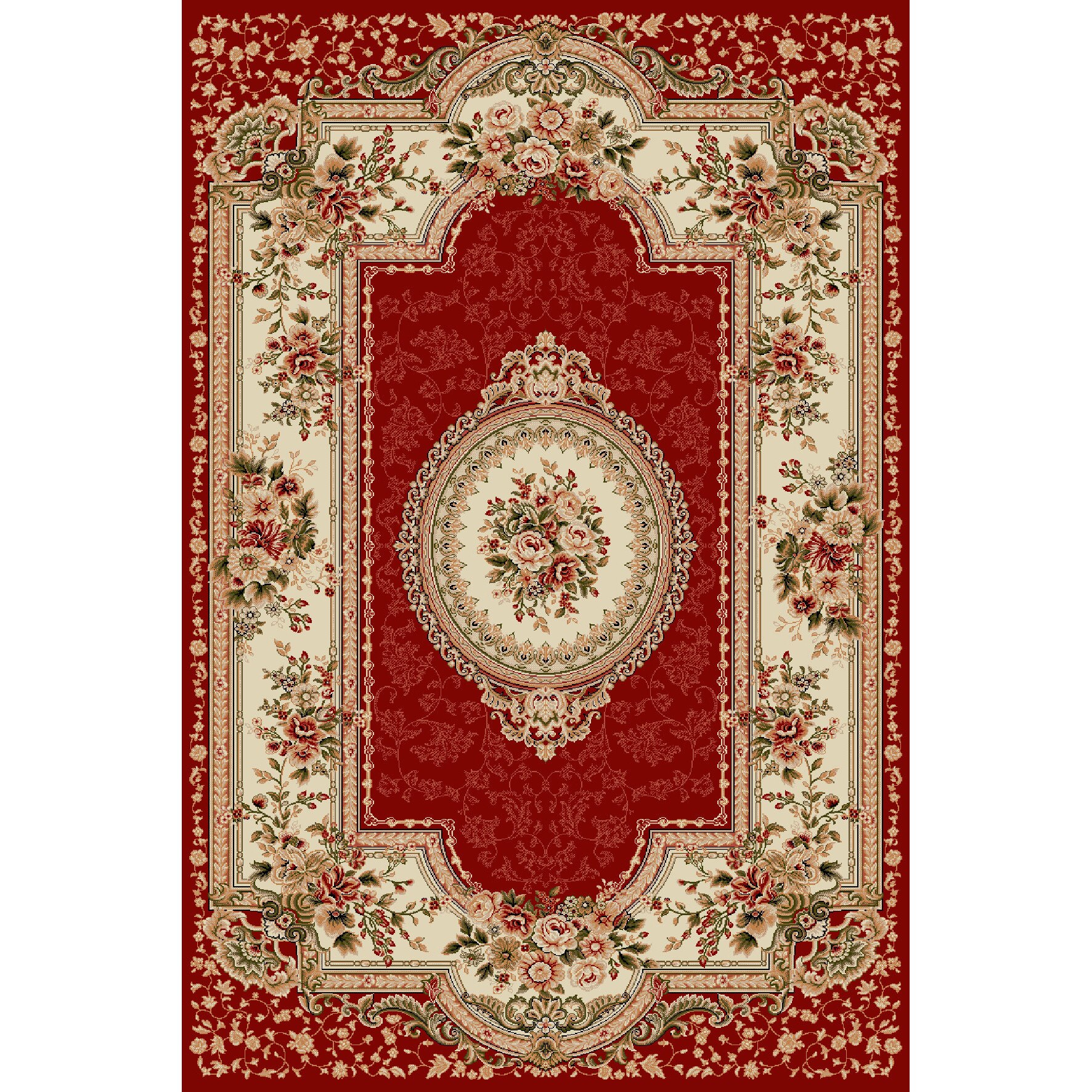 Covor Clasic, Lotos 571, Rosu, 100x200 cm, 1800 gr/mp Rosu 100 x 200