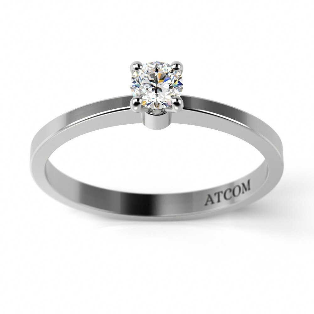 Inel de logodna cu diamant Mira din aur alb, 60