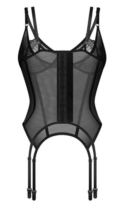 Lenjerie intima de tip corset, Obsessive - Arrowel, Negru