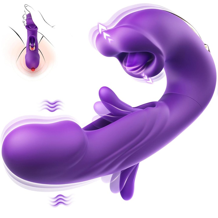 Вибратор със 7 режима на трептене, 5 режима на облизване, стимулатор на клитора и G-точка, реалистични усещания, секс играчки