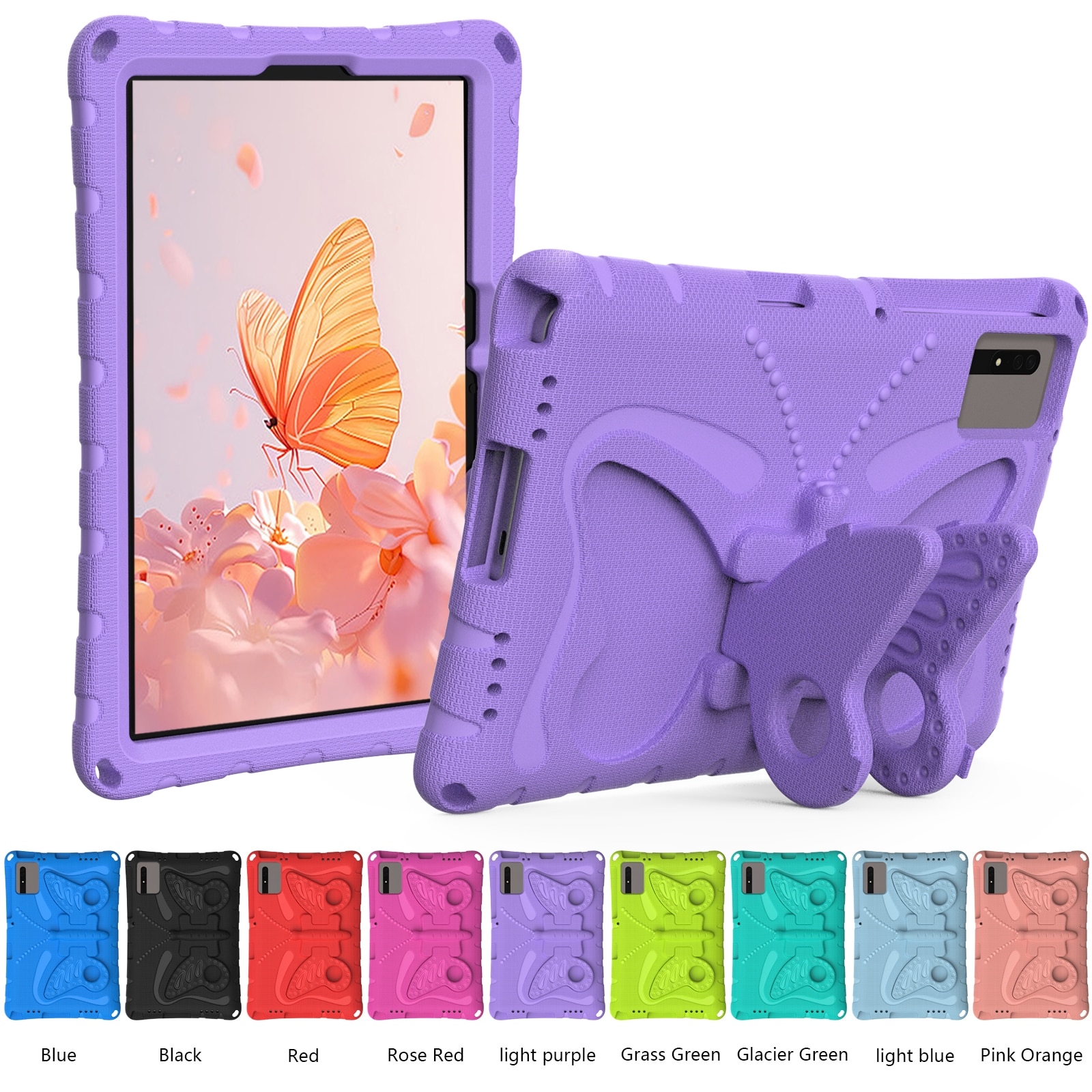 Husa tableta pentru Huawei MatePad SE 11 2024, material EVA rezistent la socuri, design cu suport fluture, protectie maxima, mov deschis