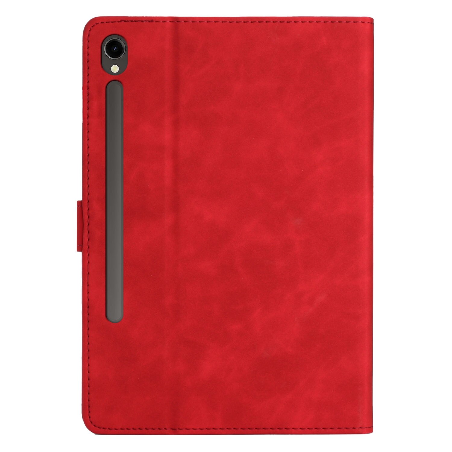 Husa tableta compatibila cu Samsung Galaxy Tab S7 T870/T875, cu design empatat cu palmier, din piele inteligenta, rosu