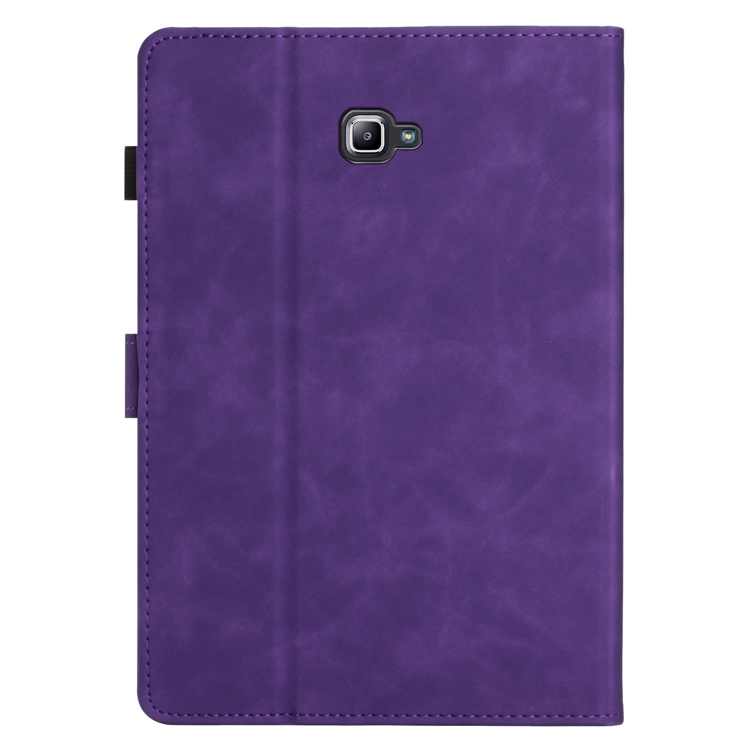 Husa tableta compatibila cu Samsung Galaxy Tab A 10.1 T580/T585, piele ecologica cu design de palmier, folie inteligenta, violet