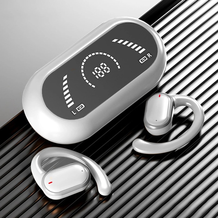 YANYXR vezeték nélküli fülhallgató, Bluetooth 5.3, irányított hangzás, fehér, 7x4.5x2cm