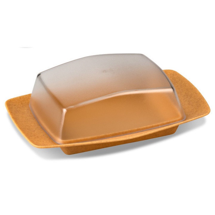 Cutie alimentara pentru unt RIO, Transparent, 12x6 cm, Koziol - natura lemn