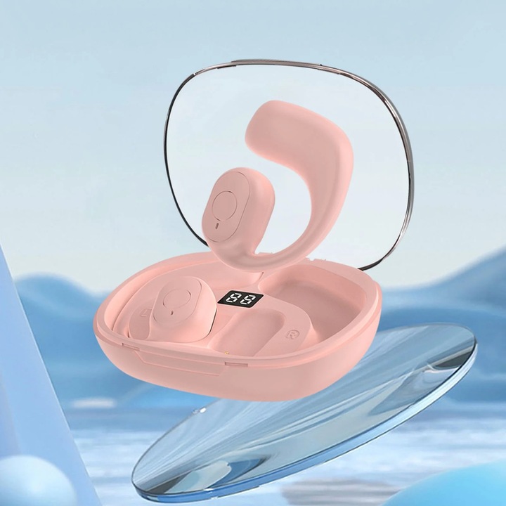 YANYXR Bluetooth 5.4 vezeték nélküli sport fülhallgató, sztereó, fekete, mini, 8 óra üzemidő