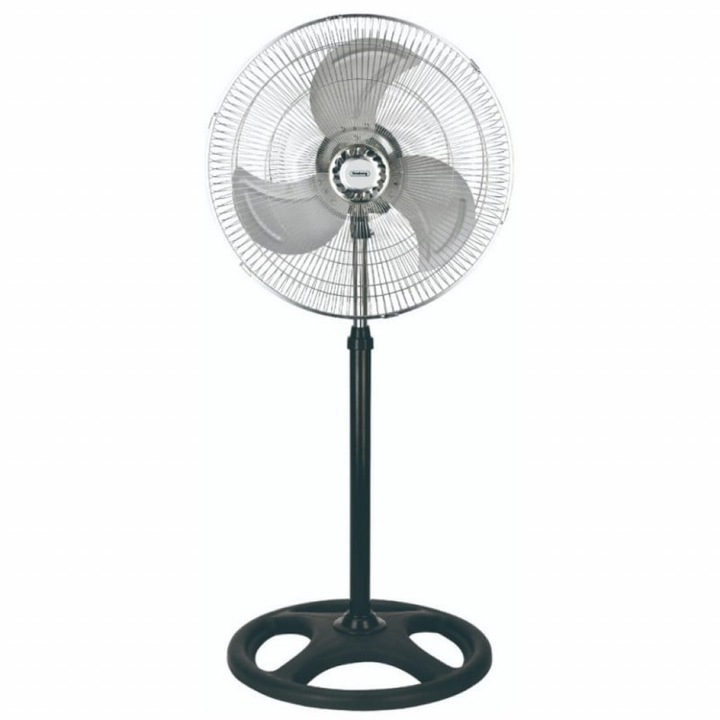 Вентилатор 3 в 1 Rosberg, 70W, 18", На стойка, За стена, Настолен, Размер: 45.72 сантиметра, Цвят: Хром/черен