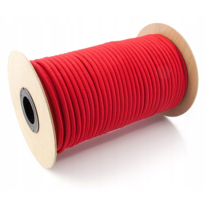 Coarda elastica de expansiune, Dqpp, Cauciuc/Polipropilena, 12 mm, 50 m, Rosu