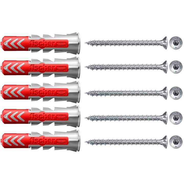 Dibluri cu surub Fischer DuoPower 6x30, PowerFast II TX20 4 x 40 mm 5 BUC