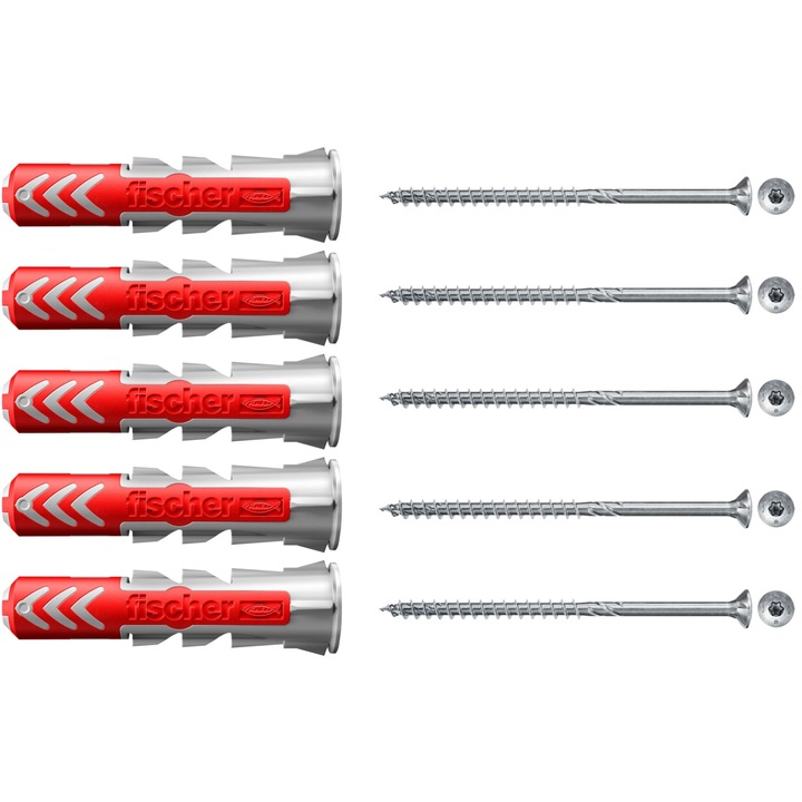 Dibluri cu surub Fischer DuoPower 8x40, PowerFast II TX20 5 x 60 mm 5 BUC