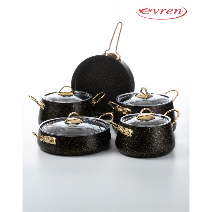 Мраморен комплект от 9 части EVREN CREAM