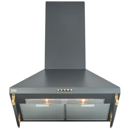 Hota incorporabila decorativa rustica Beko CWB6410AR, Putere de absorbtie 460 mc/h, 1 Motor, Antracit