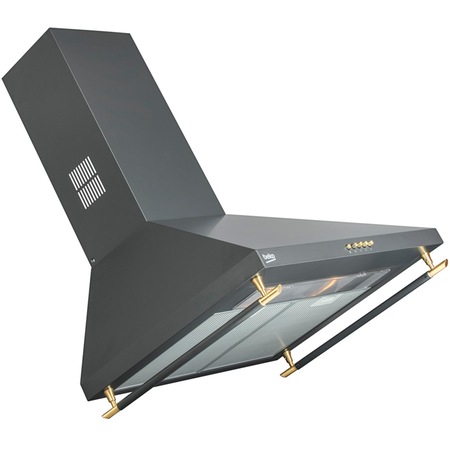 Hota incorporabila decorativa rustica Beko CWB6410AR, Putere de absorbtie 460 mc/h, 1 Motor, Antracit