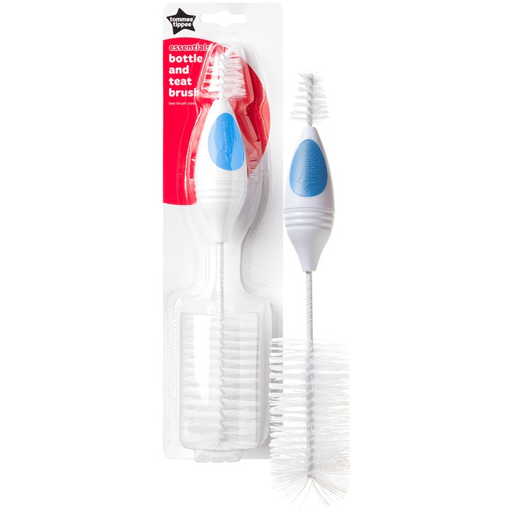 Perie Essentials pentru biberon si tetina, Tommee Tippee, Albastru
