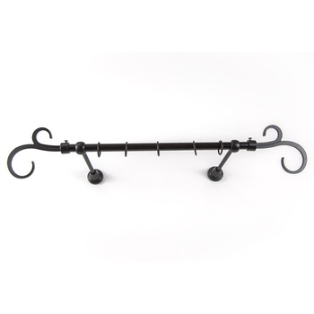 Galerie metalica 200 cm pentru perdele, simpla, model Crenguta, grosime 16 mm, negru, KIT COMPLET Galerie metalica 200 cm pentru perdele, simpla, model Crenguta, grosime 16 mm, negru, KIT COMPLET