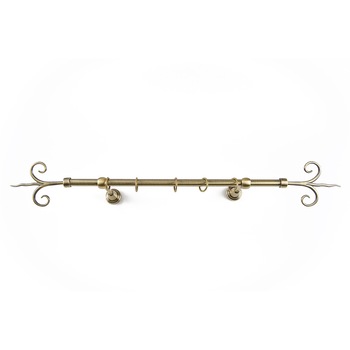 Galerie metalica 160 cm pentru perdele, simpla, model Copac, grosime 16 mm, auriu antic, KIT COMPLET Galerie metalica 160 cm pentru perdele, simpla, model Copac, grosime 16 mm, auriu antic, KIT COMPLET