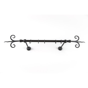Galerie metalica 120 cm pentru perdele, simpla, model Copac, grosime 16 mm, negru, KIT COMPLET Galerie metalica 120 cm pentru perdele, simpla, model Copac, grosime 16 mm, negru, KIT COMPLET