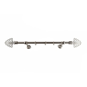 Galerie metalica 300 cm pentru perdele, simpla, model Evantai, grosime 16 mm, inox, KIT COMPLET Galerie metalica 300 cm pentru perdele, simpla, model Evantai, grosime 16 mm, inox, KIT COMPLET