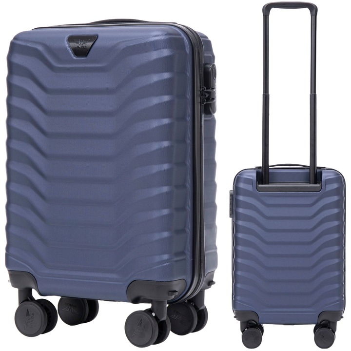 Bőrönd, Wings, Peafowl, kék, kicsi, ABS, 28L, 51x33x19 cm