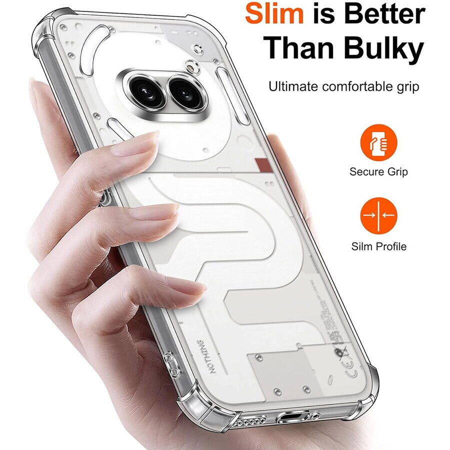 Husa pentru Nothing Phone (3a) - Techsuit Shockproof Clear Silicone - Clear