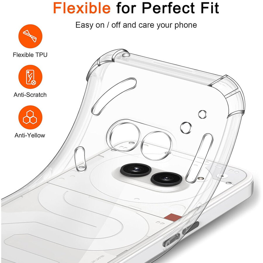 Husa pentru Nothing Phone (3a) - Techsuit Shockproof Clear Silicone - Clear
