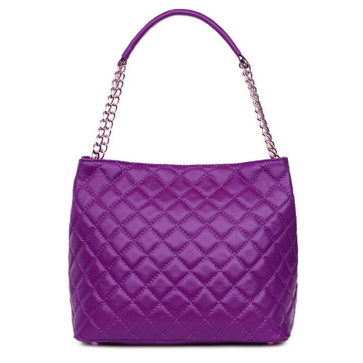 Чанта Paloma, Ватирана, Кожа, Лилав