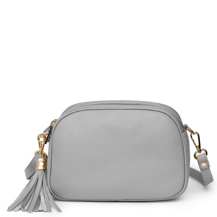 Felicia szürke háromrekeszes bőr pénztárca