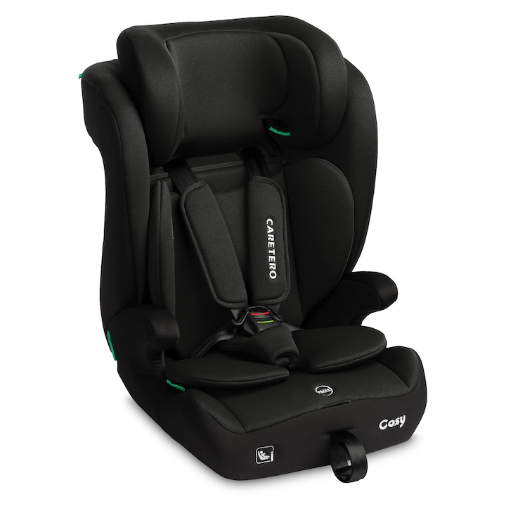 Autósülés, CARETERO Cosy, 76-150 cm-es gyerekeknek, 5 állású, Fekete