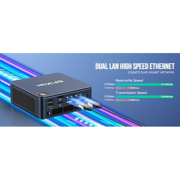 Mini PC GMKtec M5 Plus, AMD Ryzen 7 5825U, 16 GB RAM, 1 TB SSD