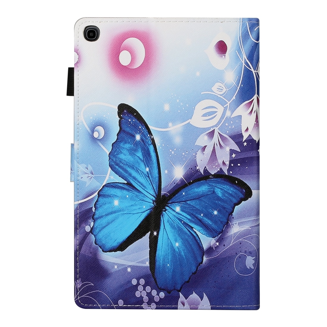 Husa tableta compatibila cu Samsung Galaxy Tab A 10.1, 2019 T515 / T510, piele PU cu desen colorat si suport pentru carduri, albastru cu fluture