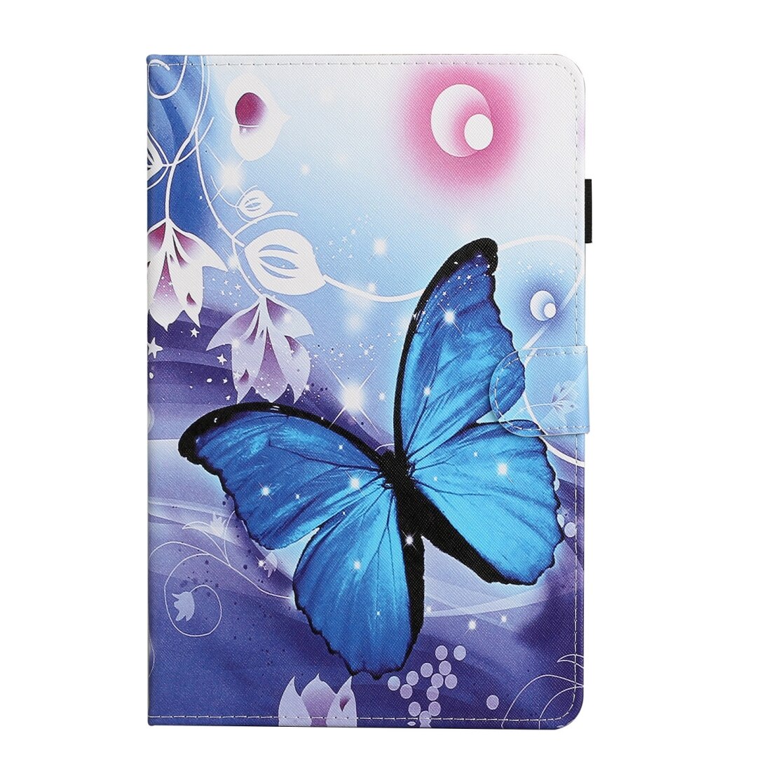 Husa tableta compatibila cu Samsung Galaxy Tab A 10.1, 2019 T515 / T510, piele PU cu desen colorat si suport pentru carduri, albastru cu fluture