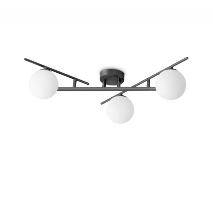 Таванен полилей ATLAS, черен/бял, 3*G9, дължина 50 см - IDEAL LUX
