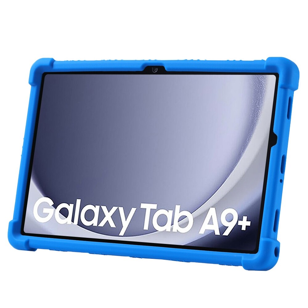 Husa tableta compatibila cu Samsung Galaxy Tab A9, silicon rezistent la socuri, cu suport, negru