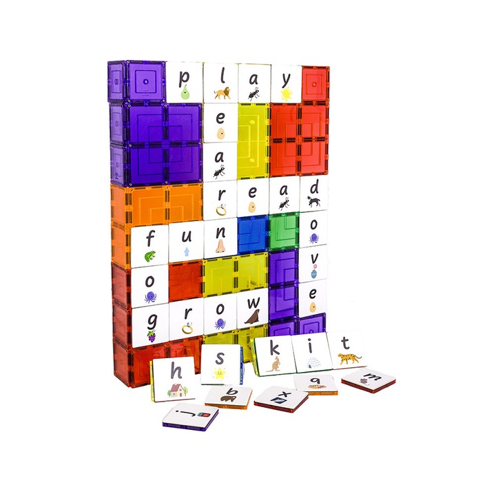 Set magnetic, Learn & Grow, Toppers Alfabet Pack, Lower Case, 40 piese, 3 ani+