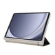 Husa tableta compatibila cu Samsung Galaxy Tab A9, fibra de carbon, acril transparent, cu 3 pliuri, gri