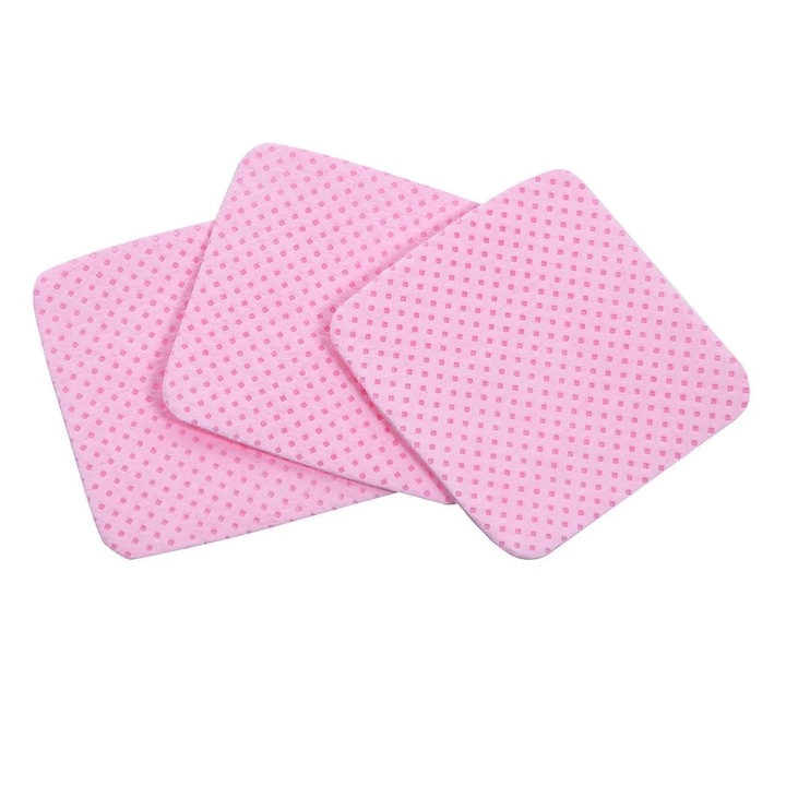 Rózsaszín pamut tisztító törlőkendők 5x5cm - 50db