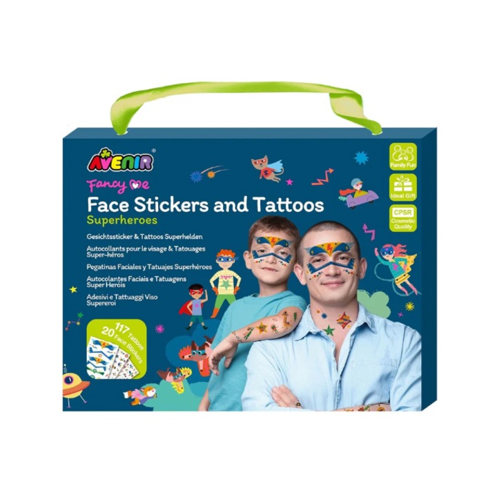 Set stickere si tatuaje pentru fata, Super eroi