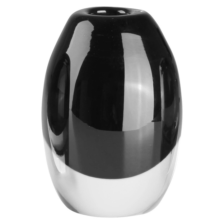 Černá skleněná váza (5x5x8cm), černá