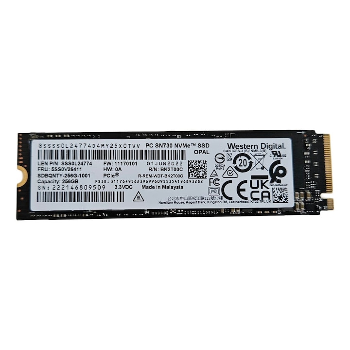 SSD NVME Western Digital 256gb PCIe 2280 мм