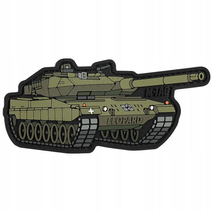 Patch 3D, petic, M-Tac, Leopard Tank 2, velcro, PVC, verde, 9.5x4.5cm