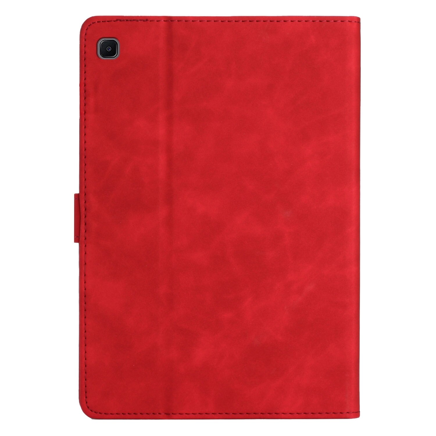 Husa tableta compatibila cu Samsung Galaxy Tab S5e T720/T725, piele inteligenta cu palmier embosat, rosu