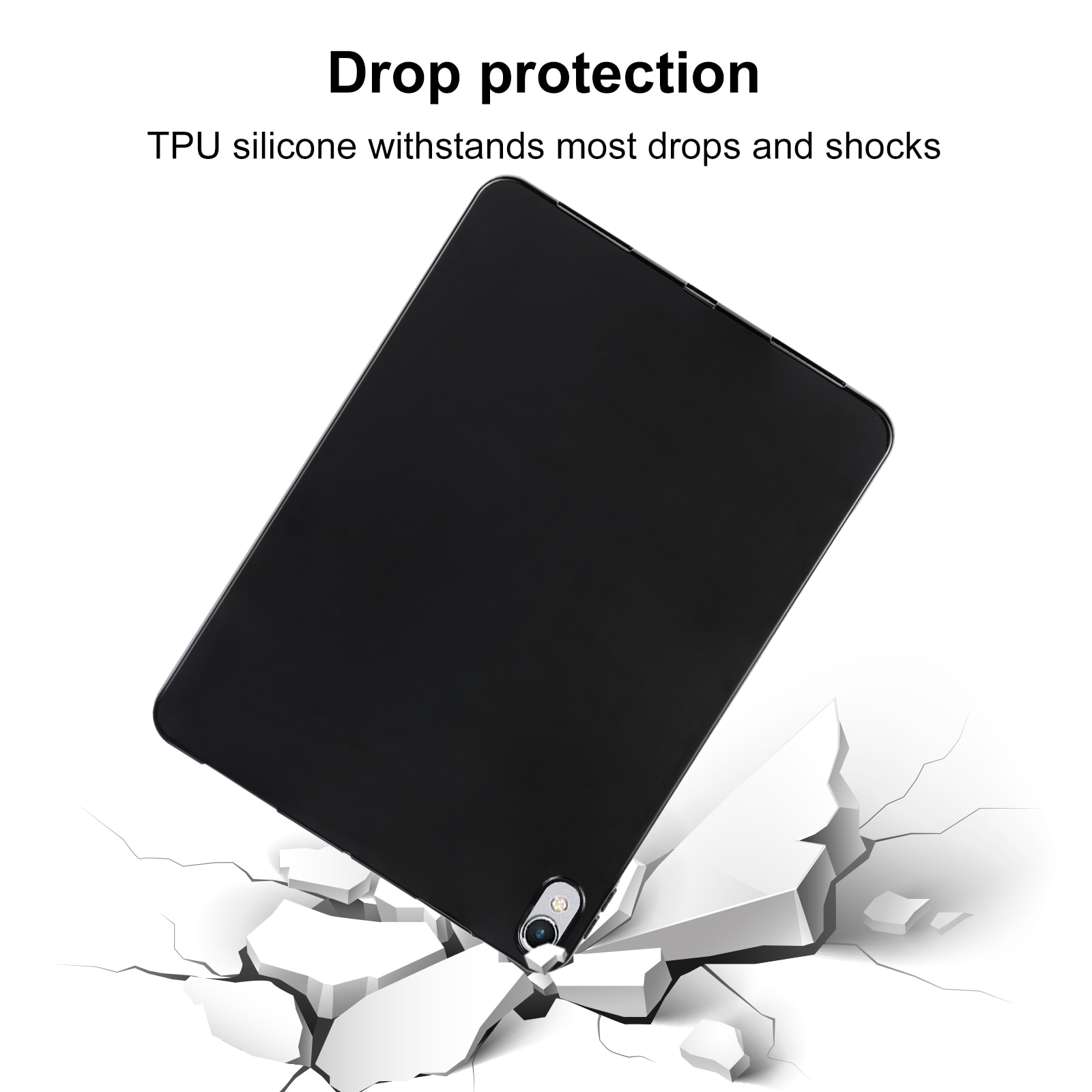 Husa tableta pentru Amazon Kindle Fire HD 8 / 8 Plus 2020, TPU, capac magnetic, protectie anti-zgarieturi, acces complet la porturi, negru