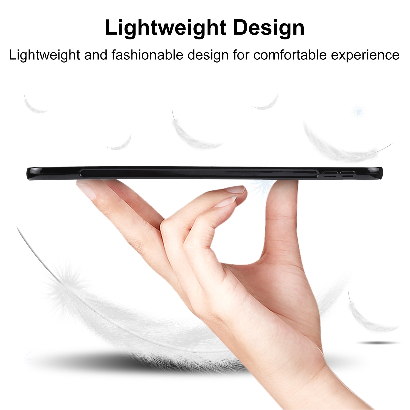 Husa tableta pentru Amazon Kindle Fire HD 8 / 8 Plus 2020, TPU, capac magnetic, protectie anti-zgarieturi, acces complet la porturi, negru