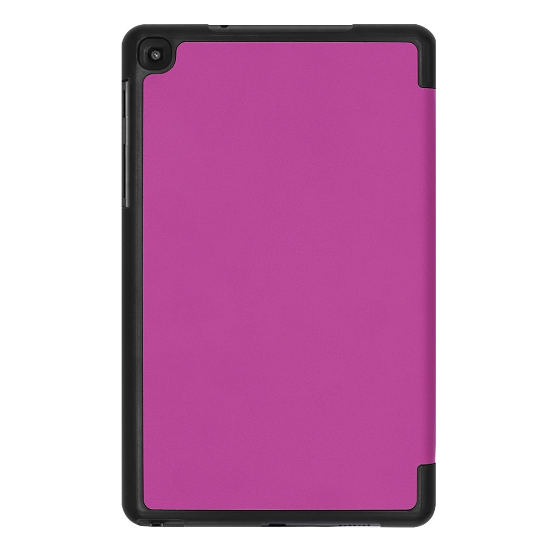 Husa tableta compatibila cu Samsung Galaxy Tab A 8.0, 2019, textura de catifea, folio cu suport in trei plieri, mov