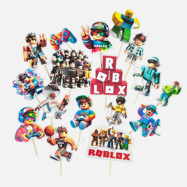 Roblox fiú tortadíszítő készlet 5-15cm